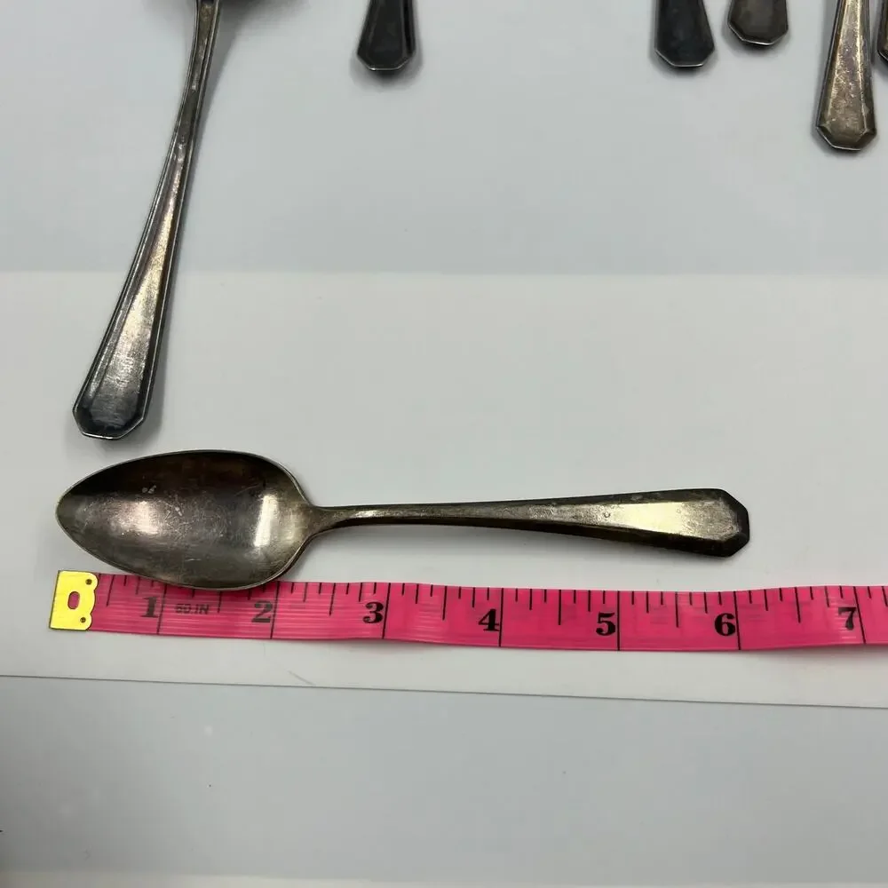 Antique WM Rogers & Son‎ AA Silver Plate Spoons 11 Piece Aged Patina Mixed Lot